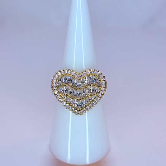 bling heart ring