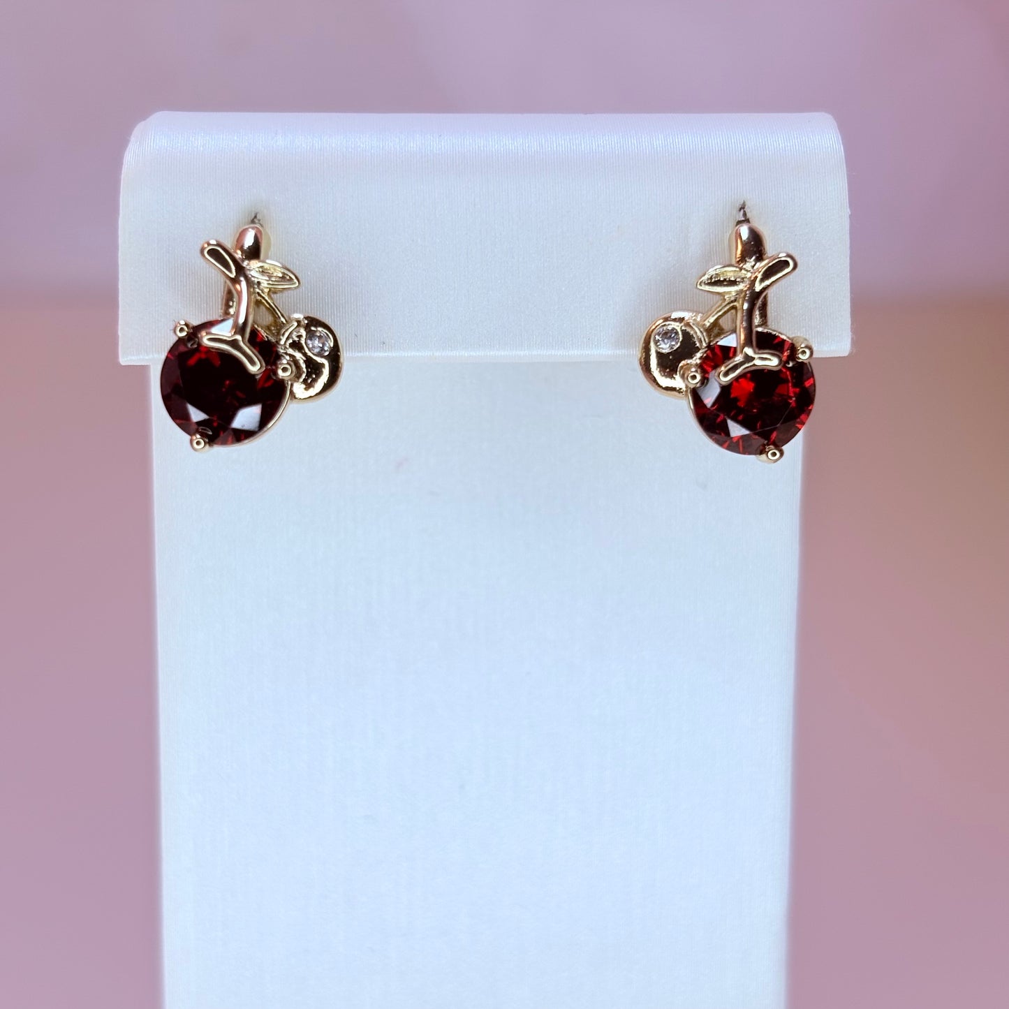 blood red cherry earring