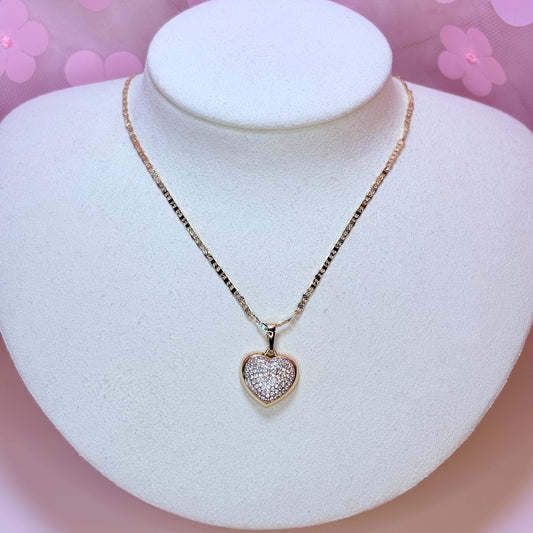 blossom heart necklace