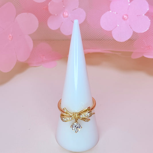 bow babe sparkle ring