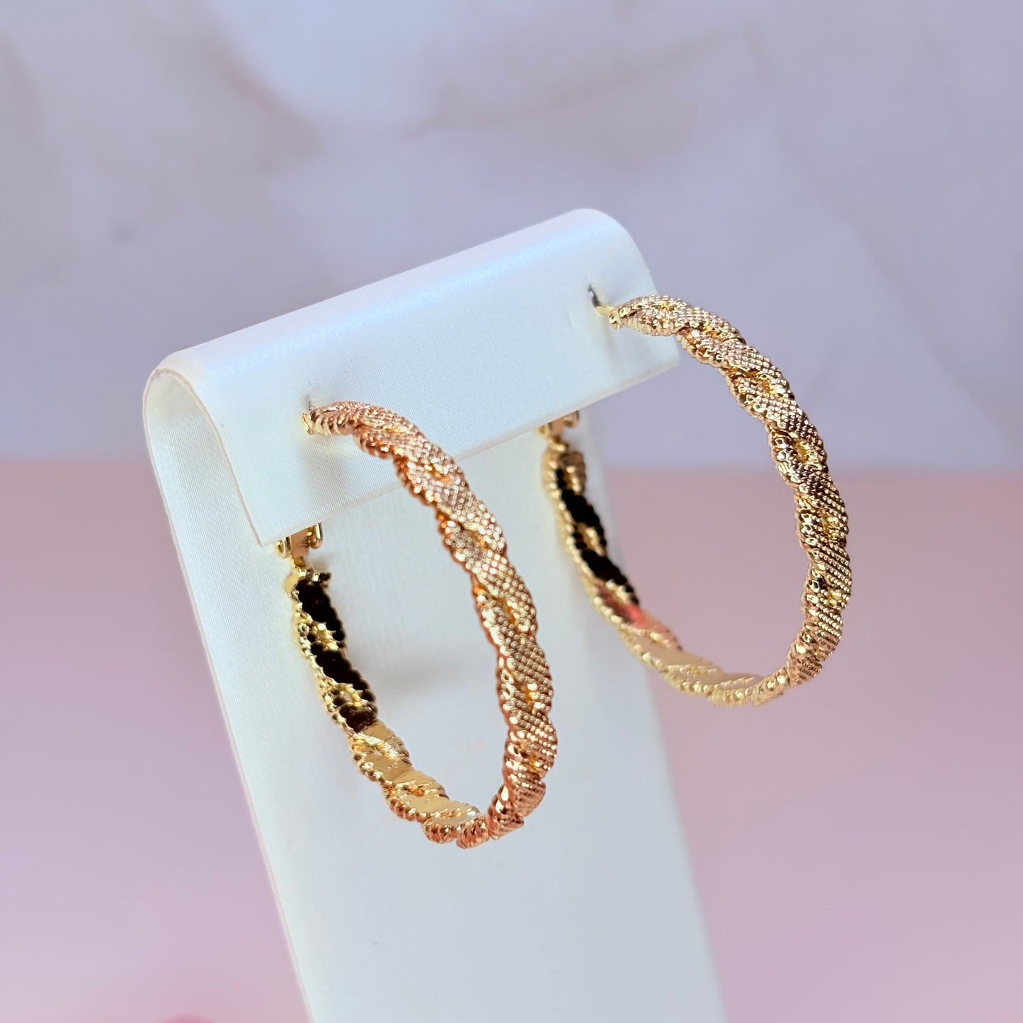 braid hoop earrings
