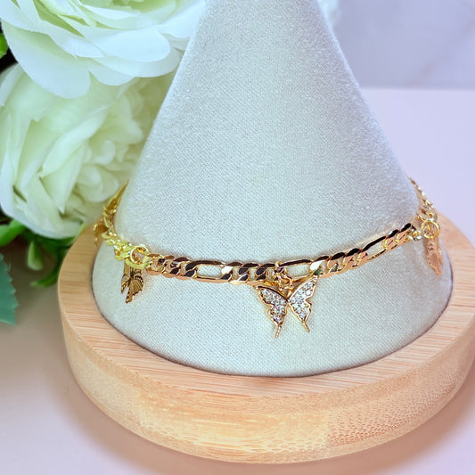 brillo de mariposa anklet