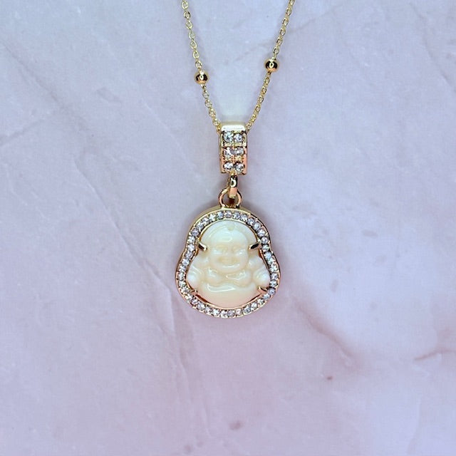 halo buddah necklace