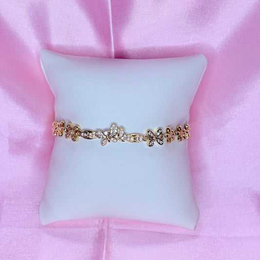 butterfly flower bracelet