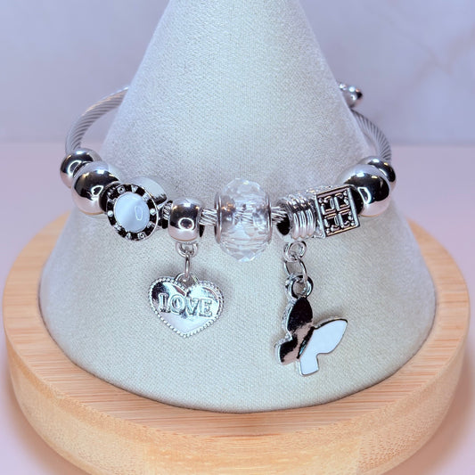 butterly love charm bangle