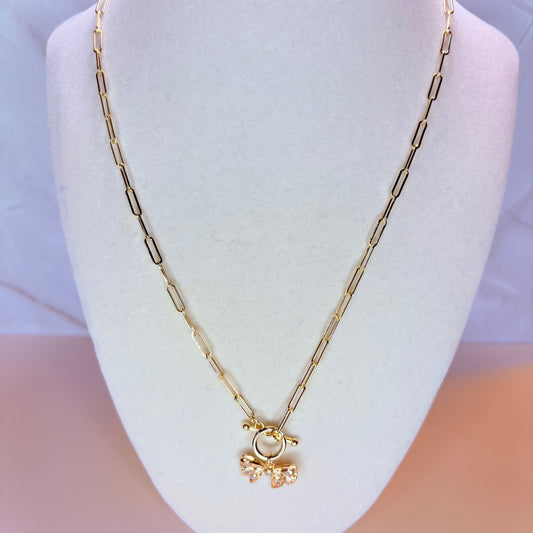 butterfly paperclip necklace
