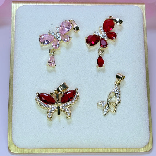 butterfly bloom pendant set