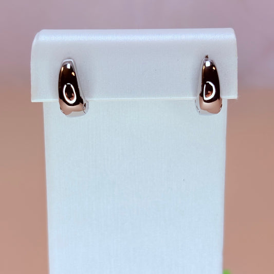 calloway silver huggie hoop earrings