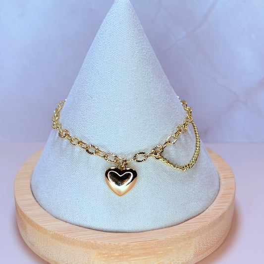 camelia heart bracelet