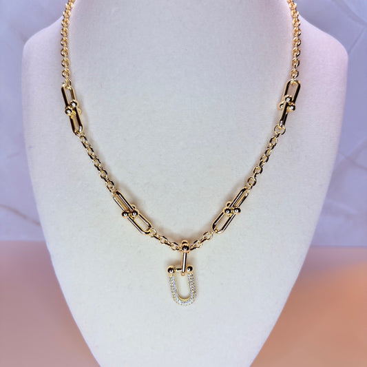 camila chunky paperclip necklace