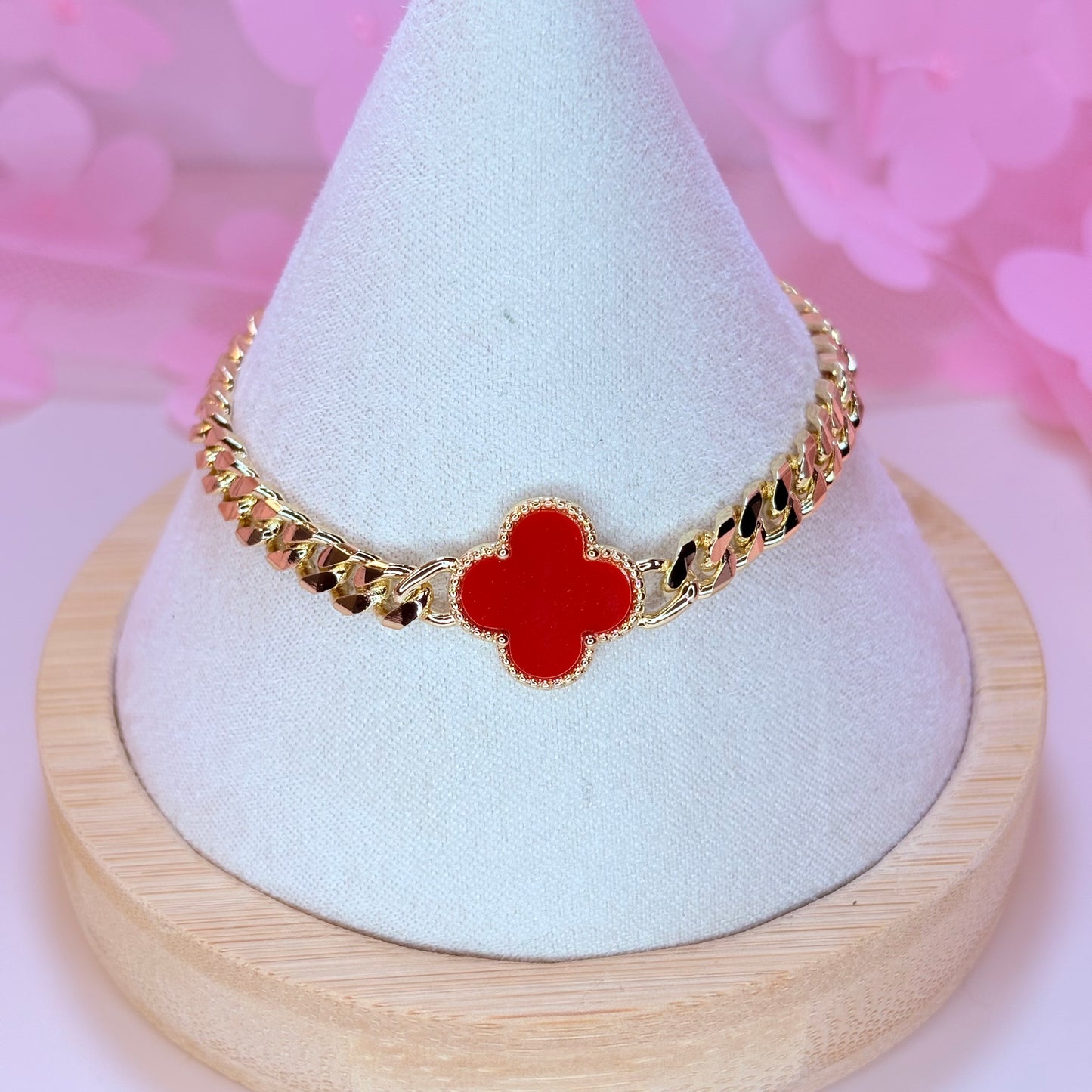 trebol cuban link bracelet