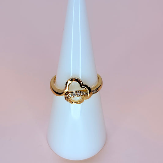 carmine flower ring