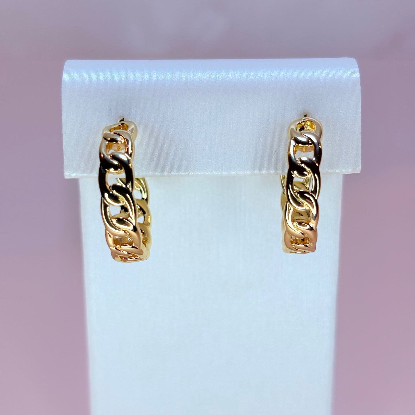 chain hoop earrings