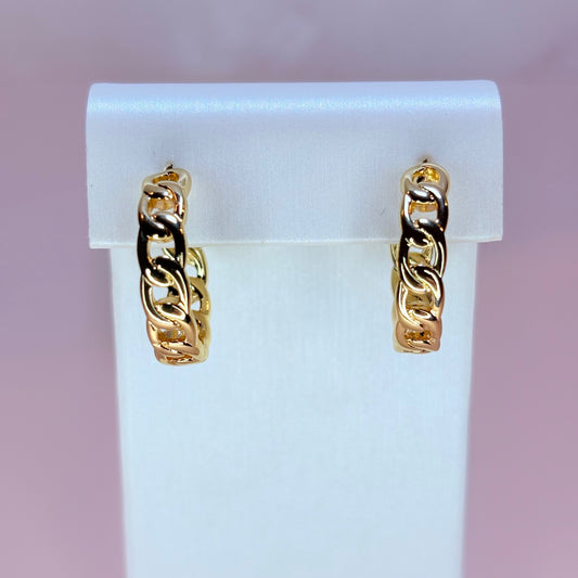 chain hoop earrings