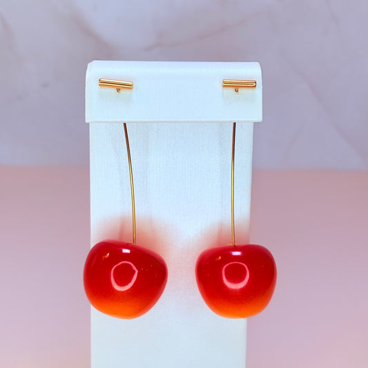cherry drop earrings