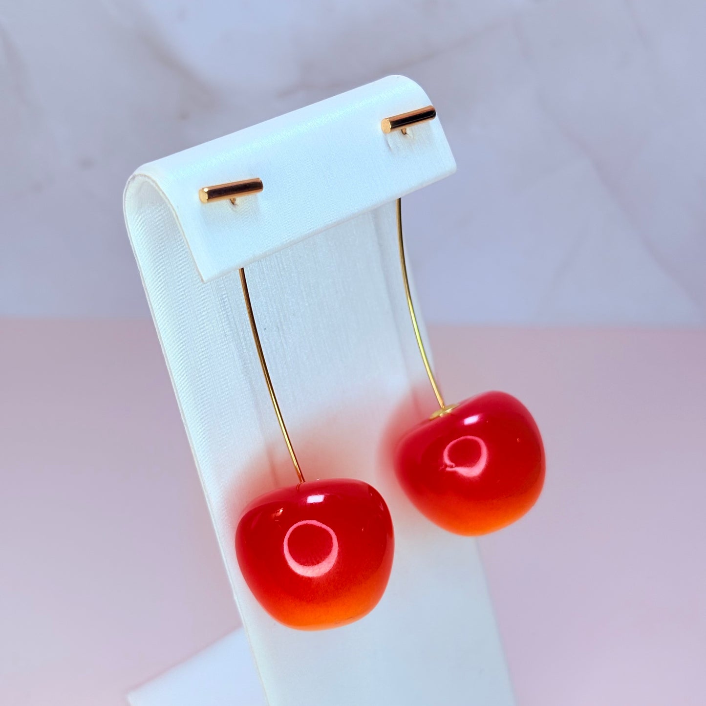 cherry drop earrings