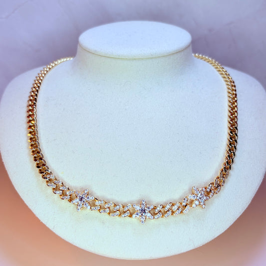 chunky bling star necklace