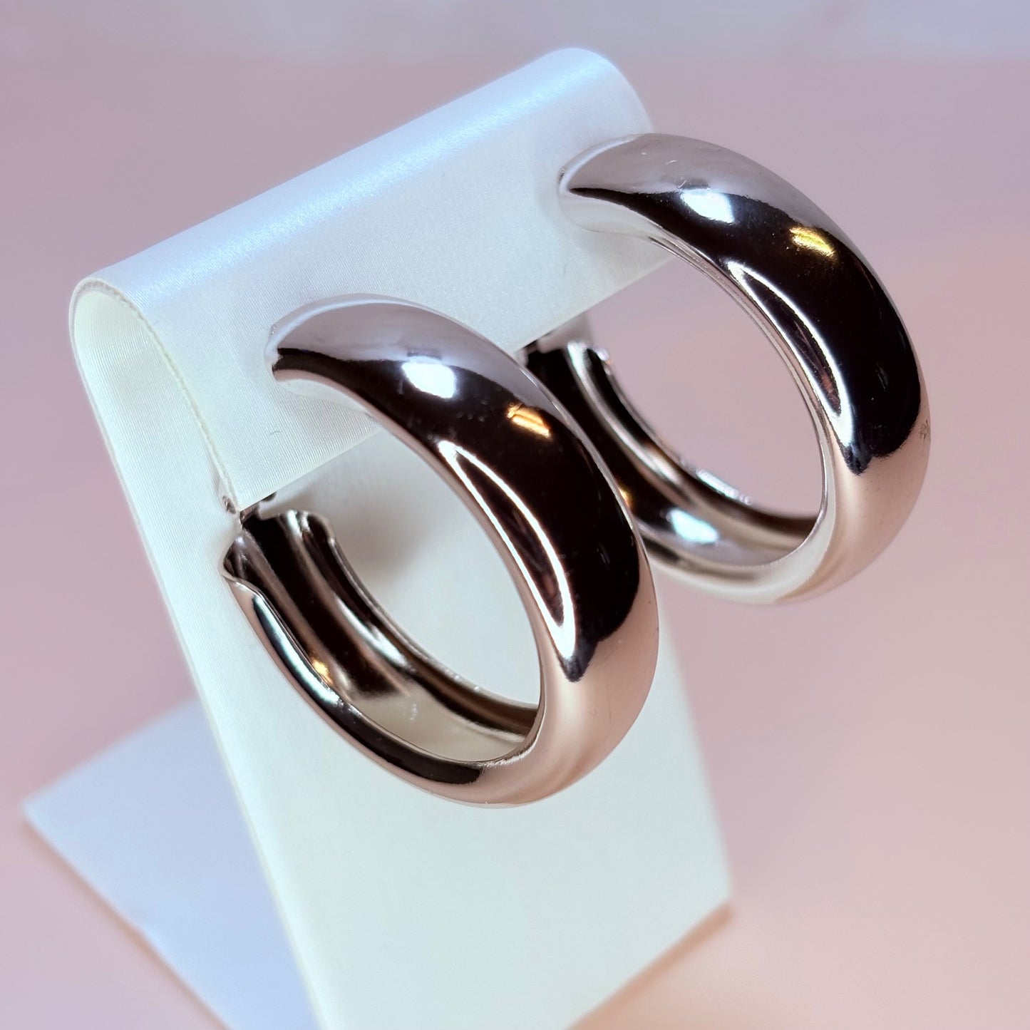 cielo silver hoop earrings