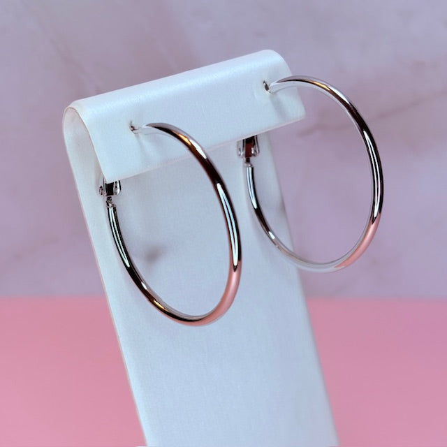 classic silver hoop earrings