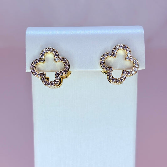 gold clover huggie