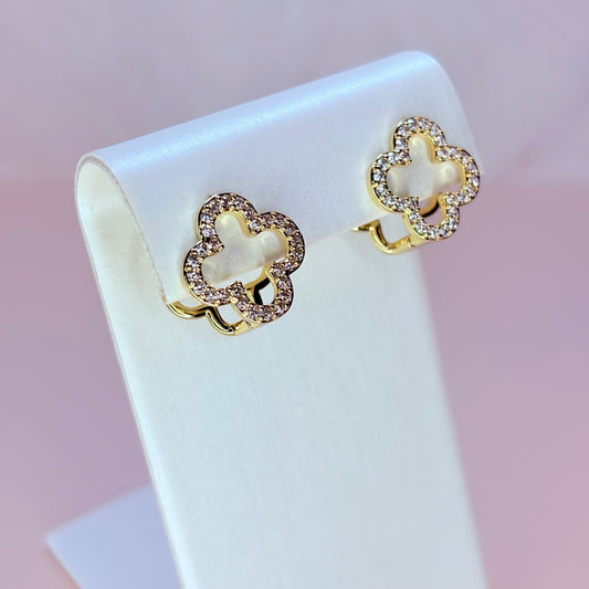 gold clover huggie