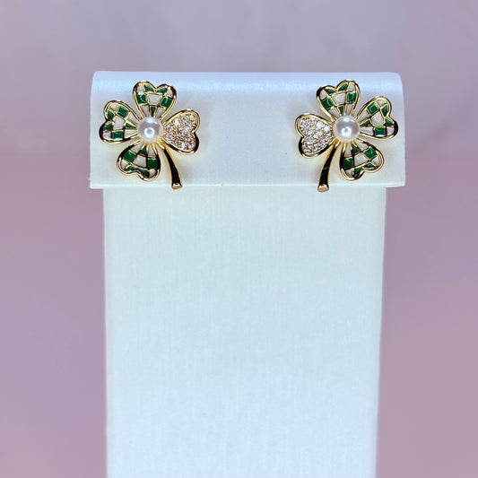 lucky pearl earrings