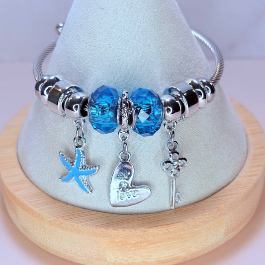 coastal love charm bangle