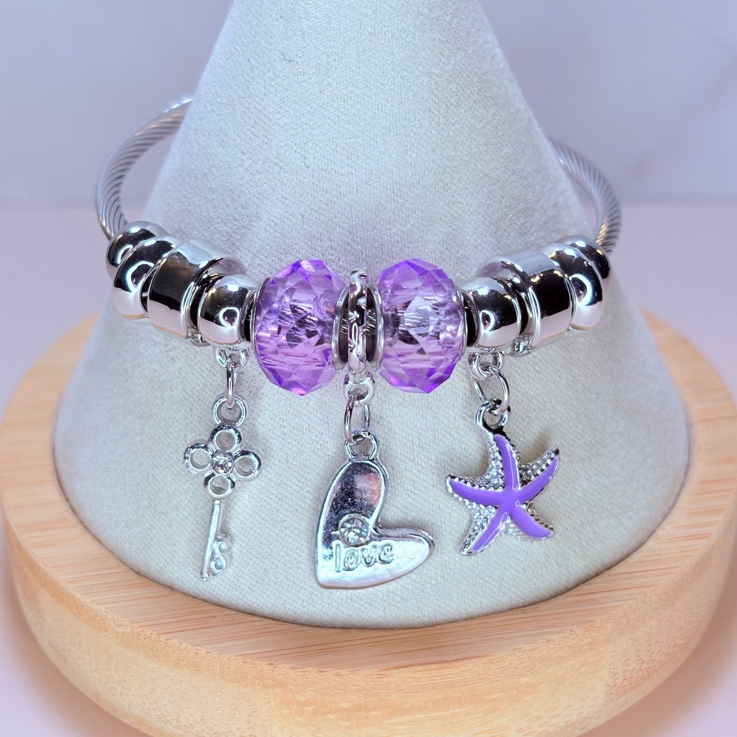 coastal love charm bangle