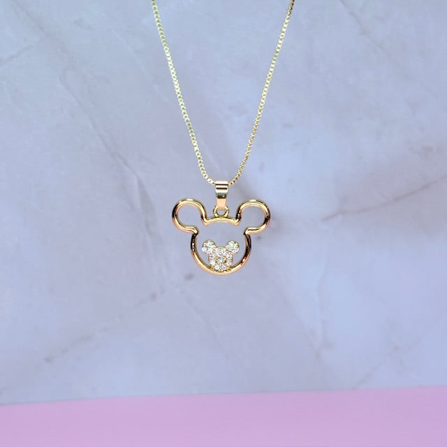 coquette mouse necklace