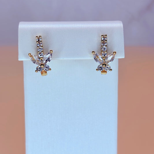 cristal butterfly earrings