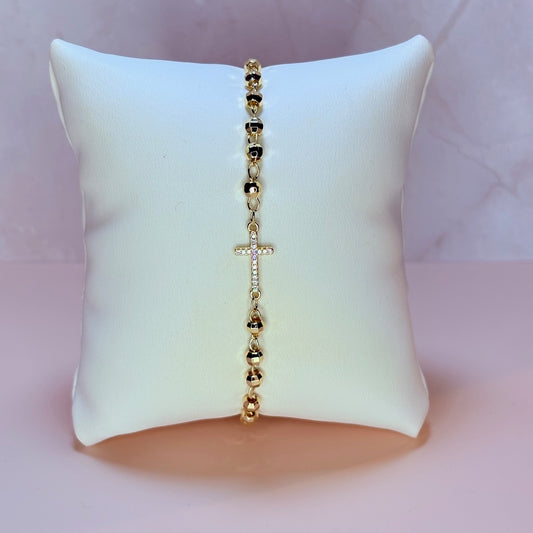 cross bead bracelet