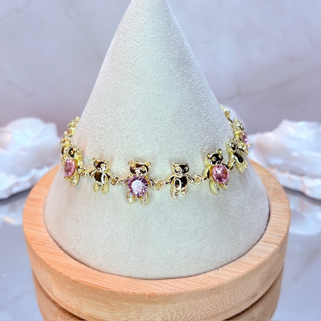 crystal bear bracelet