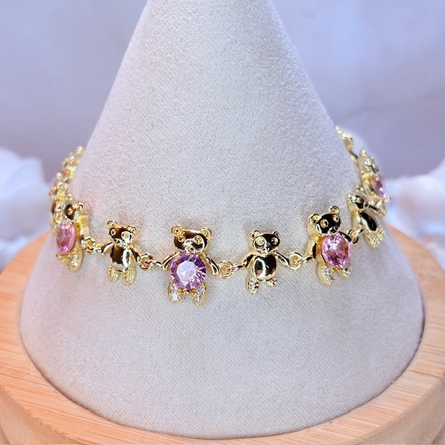 crystal bear bracelet