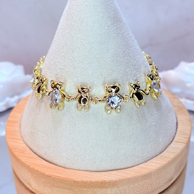 crystal bear bracelet