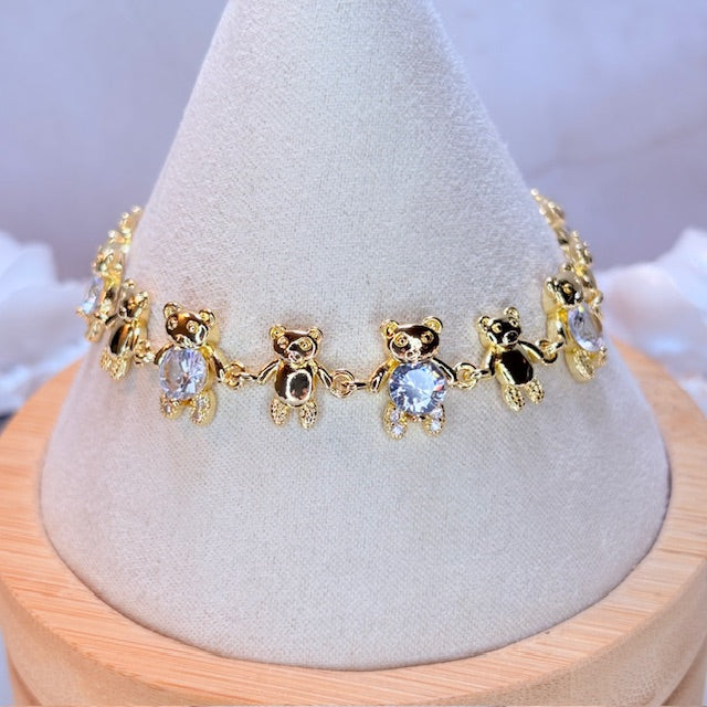 crystal bear bracelet