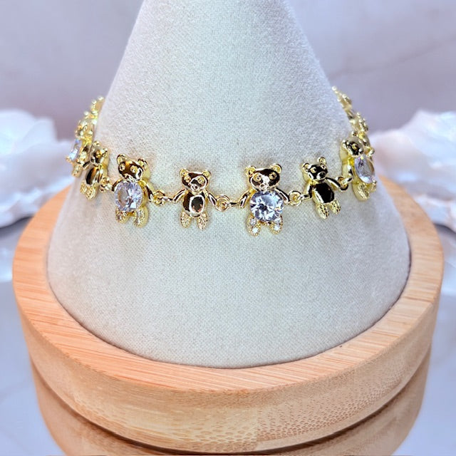 crystal bear bracelet