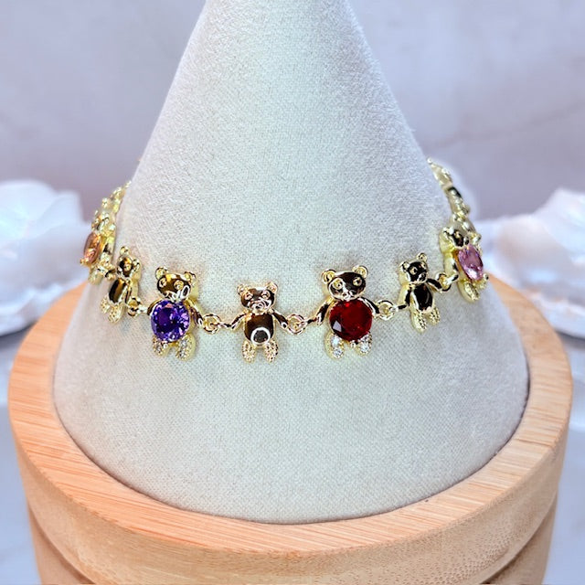 crystal bear bracelet