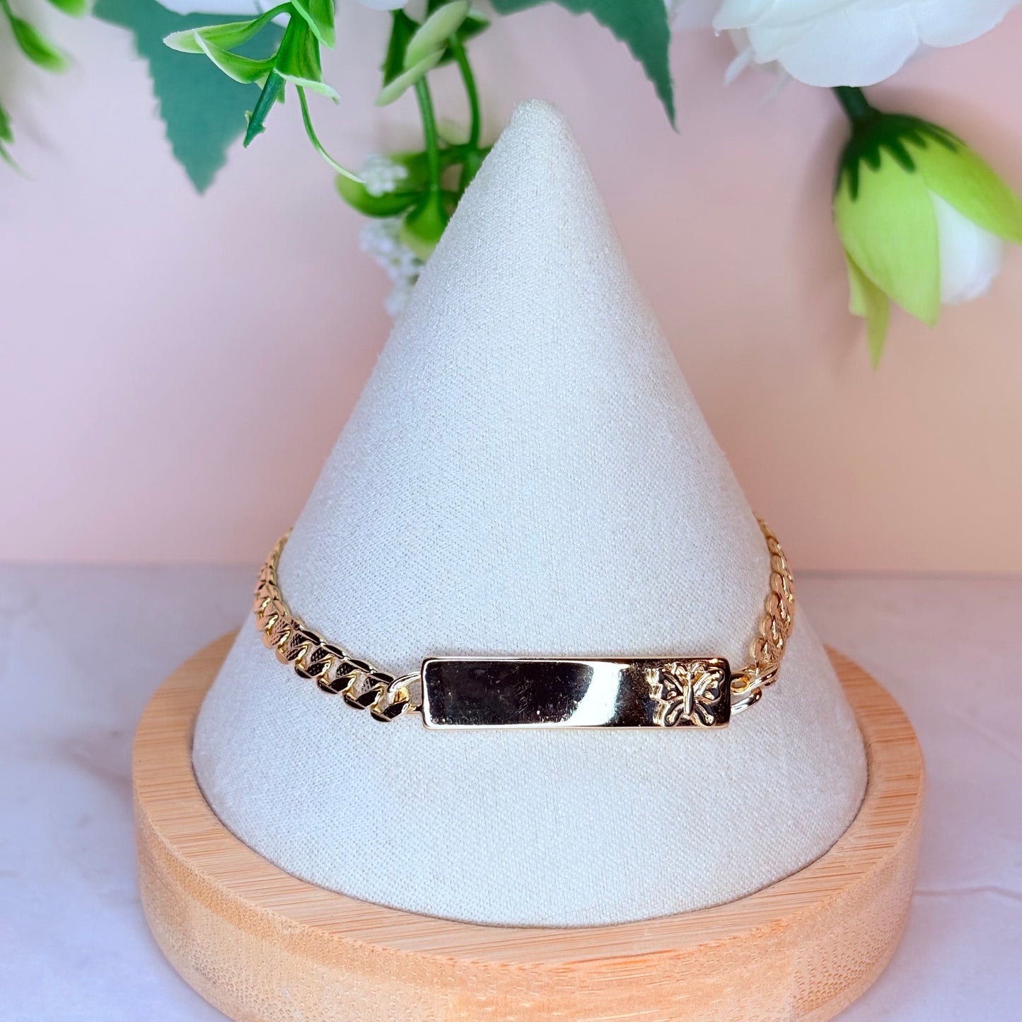 cuban butterfly placa bracelet