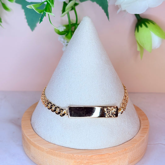 cuban butterfly placa bracelet