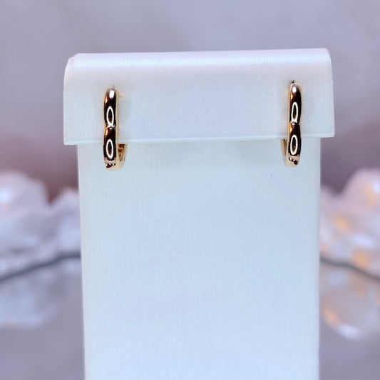 dainty heart huggie earrings