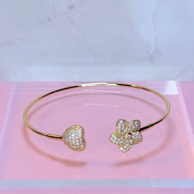 dainty love blossom bangle