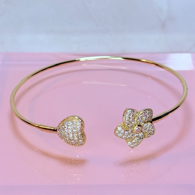dainty love blossom bangle