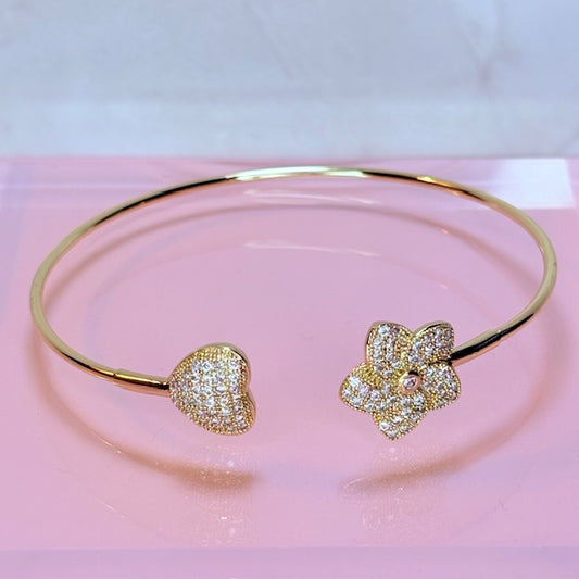 dainty love blossom bangle