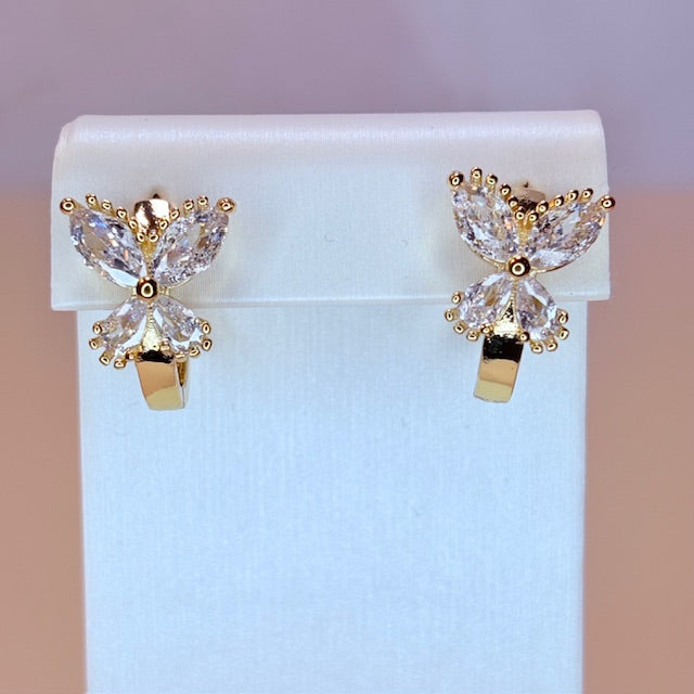 diamond butterfly hoops