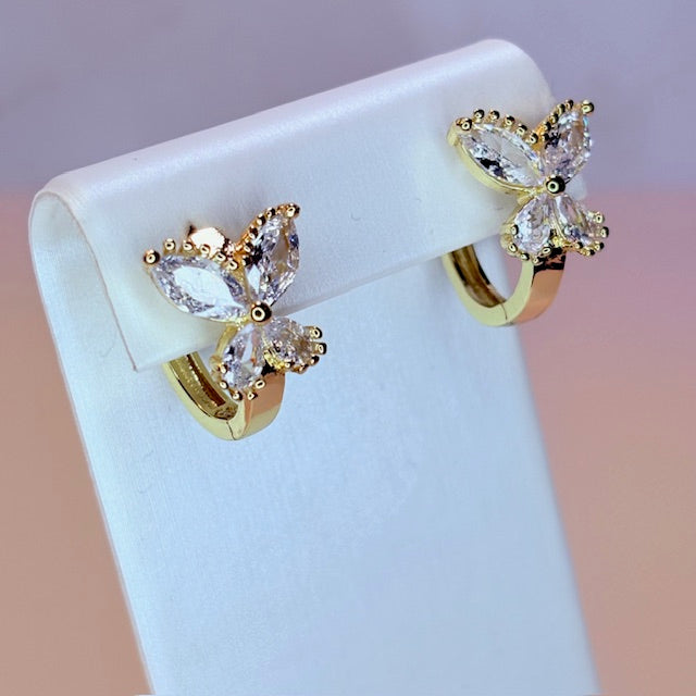 diamond butterfly hoops