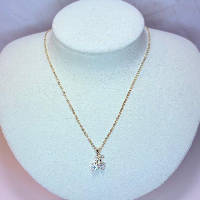 diamond cherry necklace
