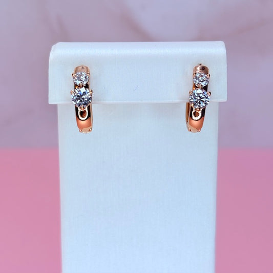 diamond huggie earrings