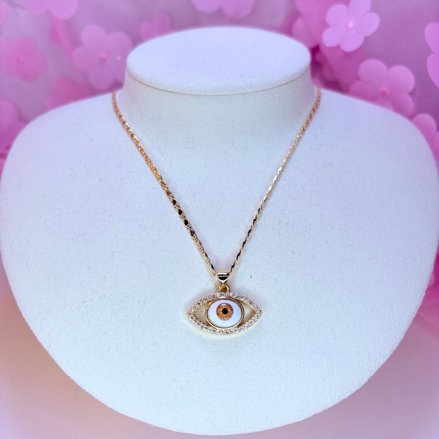 dreamy evil eye necklace