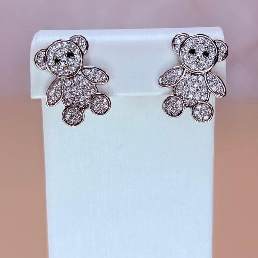 electra silver bear earrings