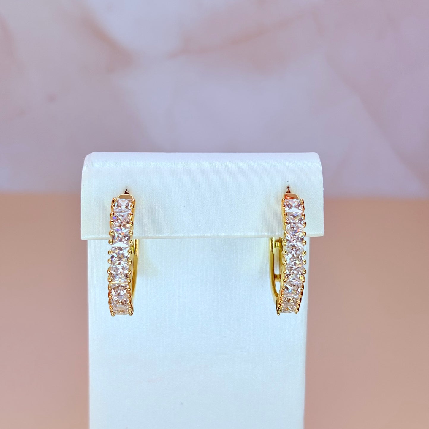 studded hoop earrings